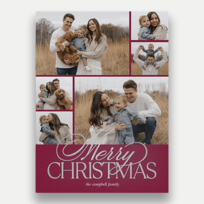 Elegant Trio Holiday Card