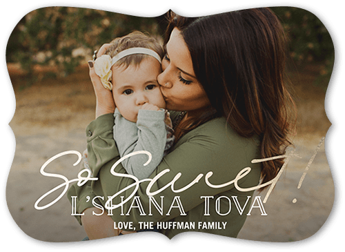 So Sweet 5x7 Yellow  Rosh Hashanah Card