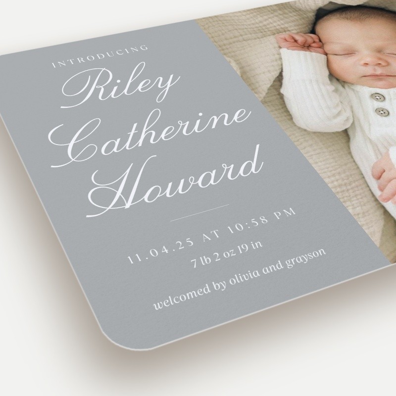 Elegant Announcement Birth Announcement