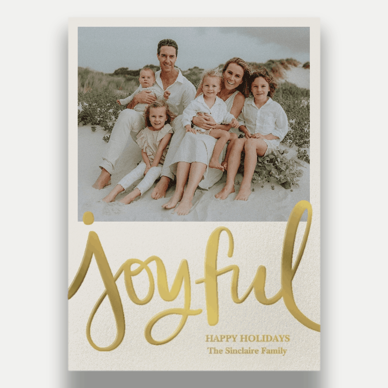 Brushed Joyful Holiday Card