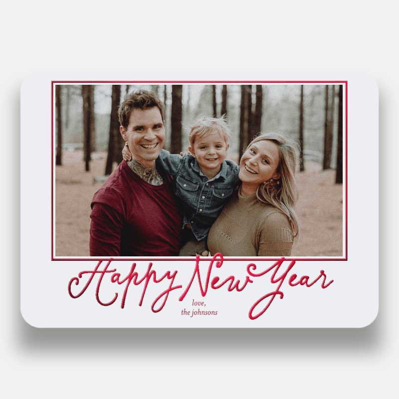 Framed Six Holiday Card