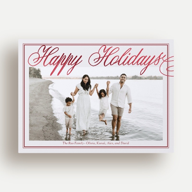 Grand Script Holiday Card