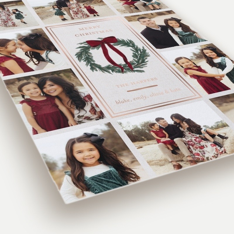 Centered Wreath Holiday Card