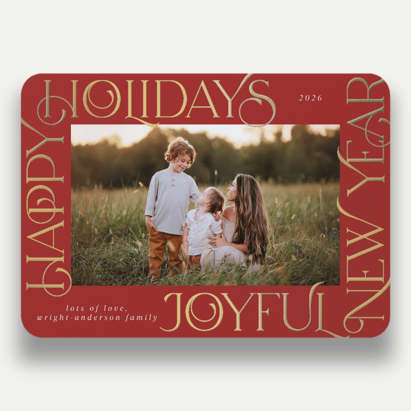 Word Frame Holiday Card