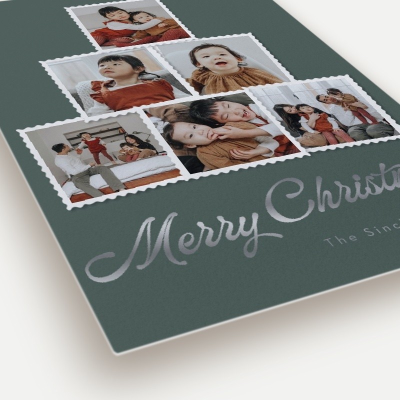 Photo Tree Stack Holiday Card