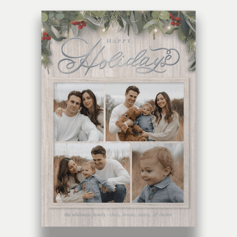 Farmhouse Greenery Holiday Card