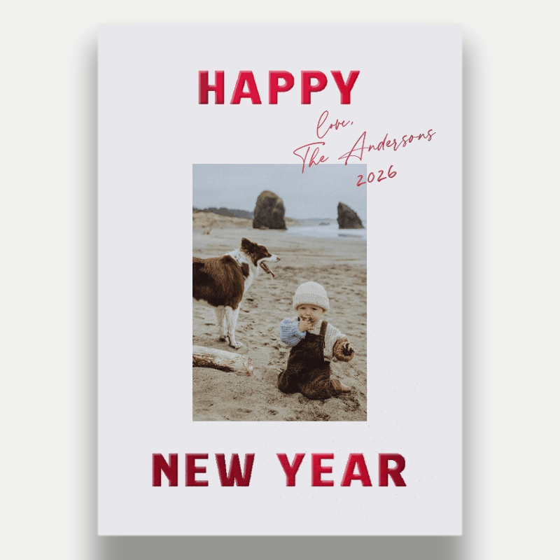 Modern Signature Holiday Card