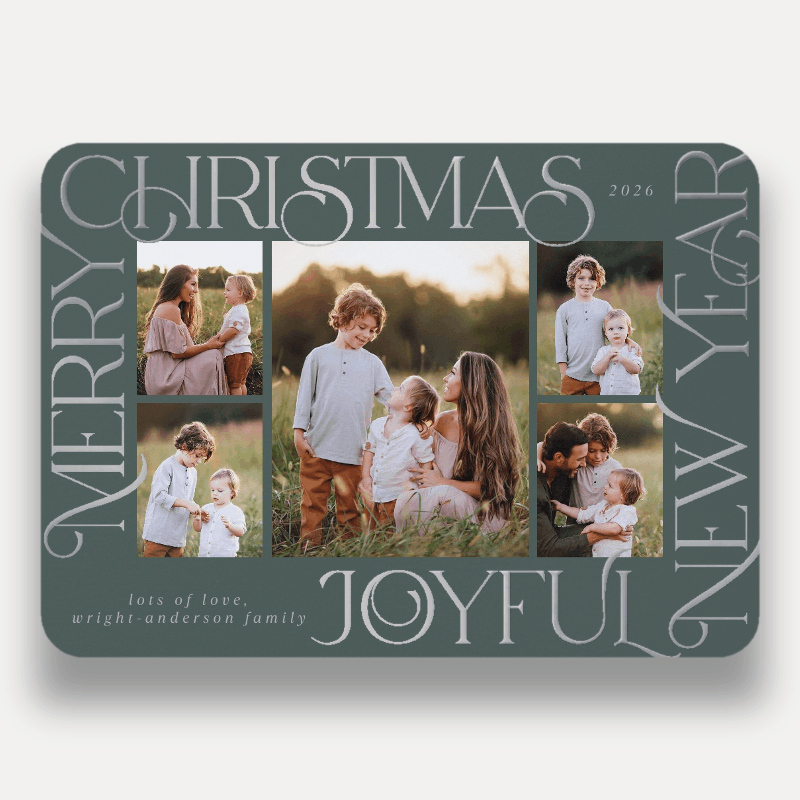 Word Frame Holiday Card