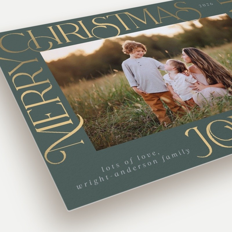 Word Frame Holiday Card