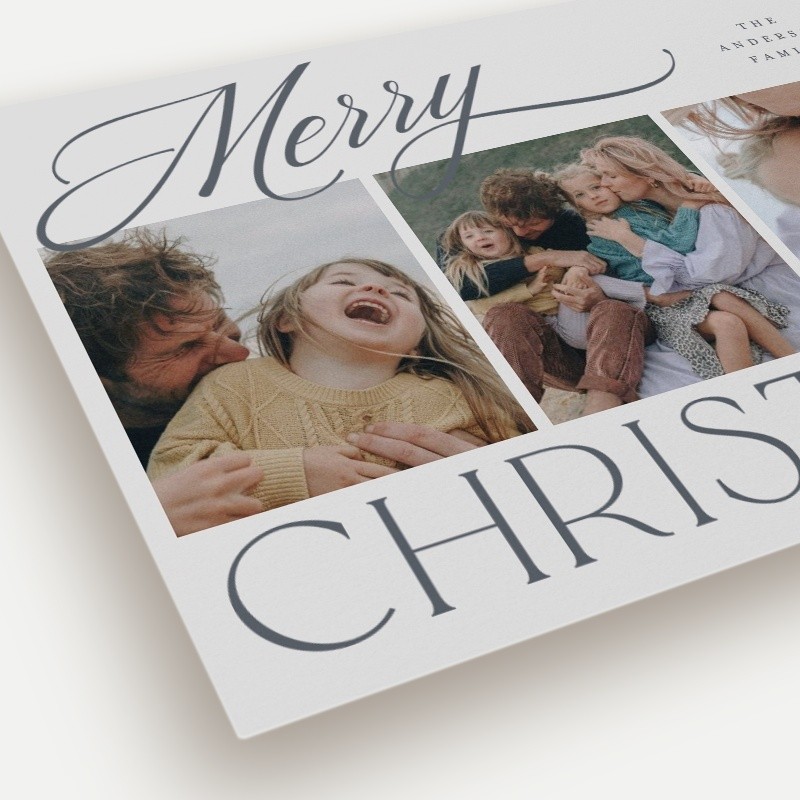 Script Serif Mix Holiday Card Script Serif Mix 6x8 Beige Holiday Card