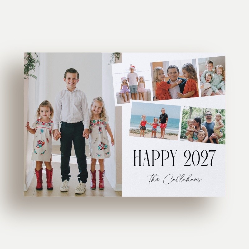 Clean Collage New Year's Card