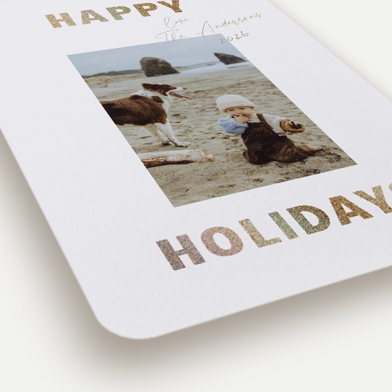 Modern Signature Holiday Card
