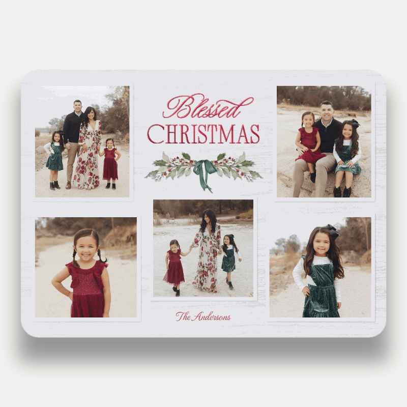 Holly Swag Holiday Card