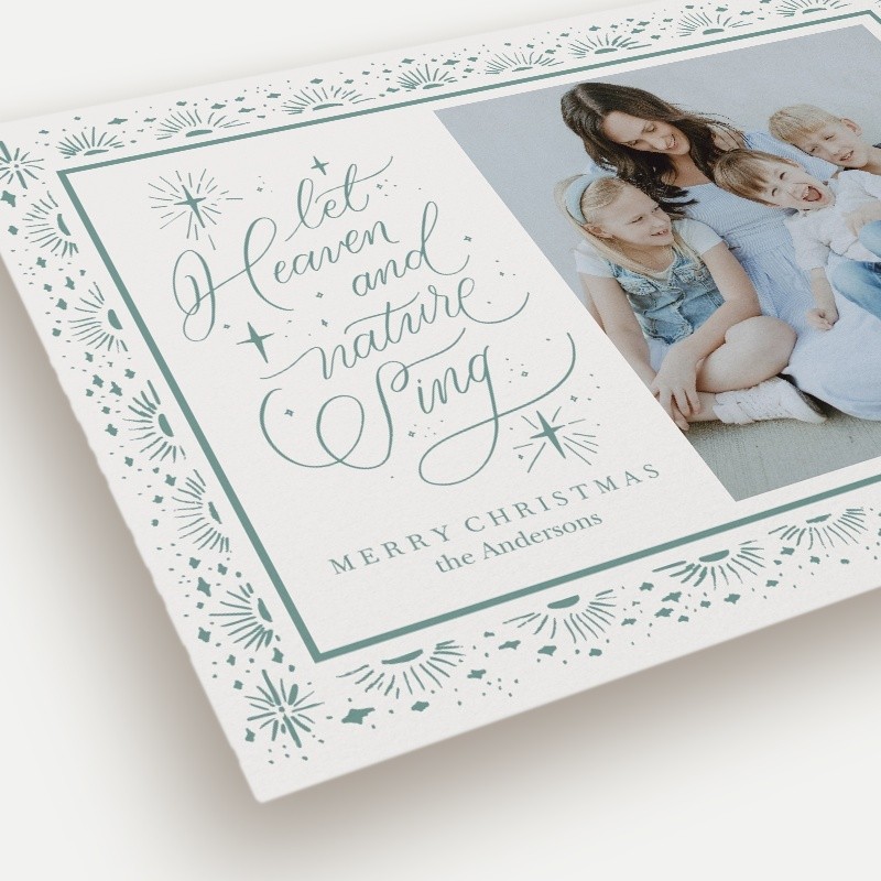 Celestial Carol Religious Christmas Card