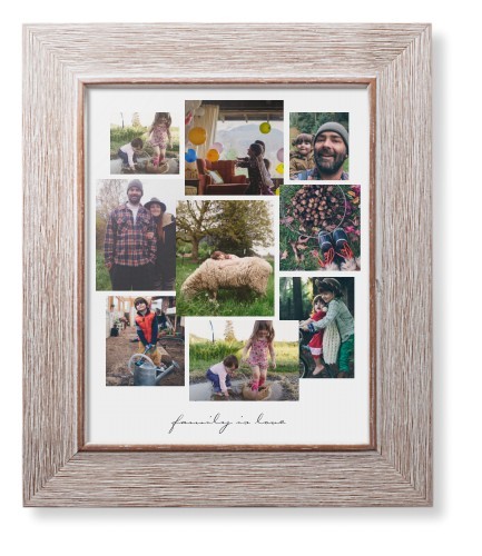 Framed Prints: Gallery Collage of Nine Rustic Modern Frame 8x10 White 5+ Photos Shutterfly
