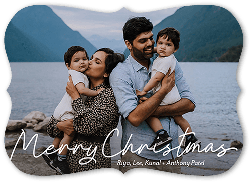 Festive Feelings 5x7 White  Holiday Card