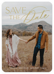 Glamorous Announcement 5x7 Foil Stamped