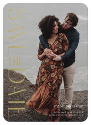 Upright Headline 5x7 Foil Stamped