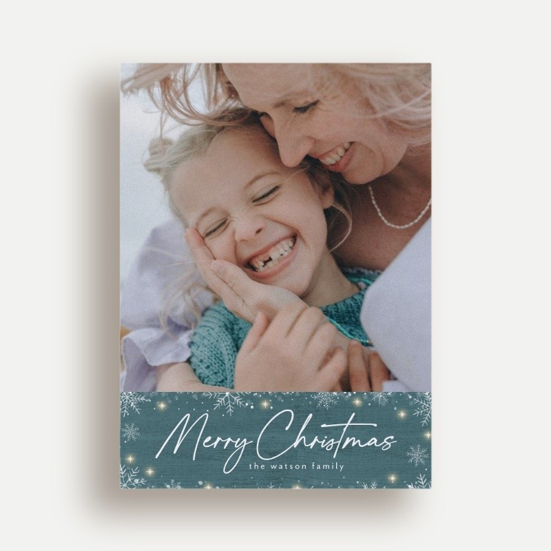 Snowflurry Script Holiday Card