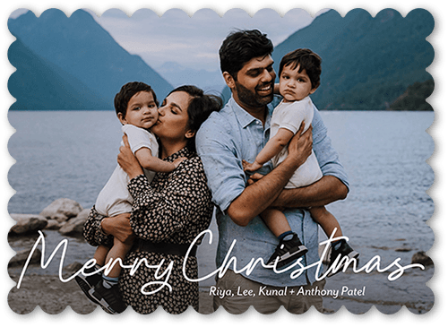 Festive Feelings 5x7 White  Holiday Card