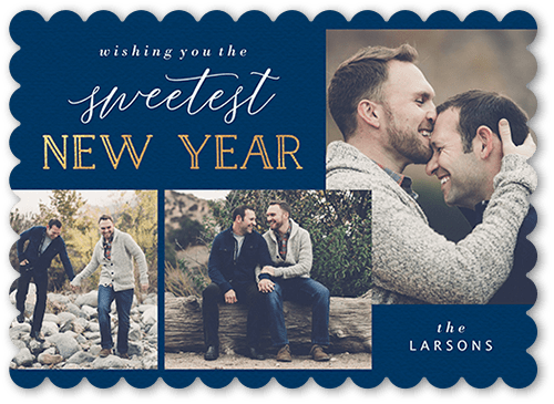 Sweetest Wish 5x7 Blue  Rosh Hashanah Card