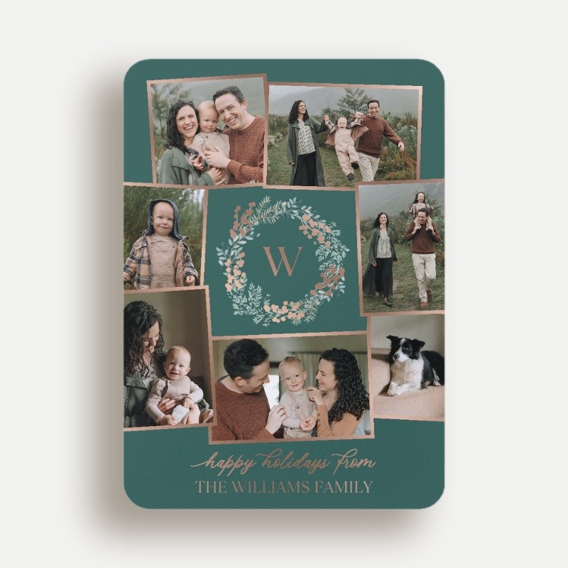 Wreath Monogram Holiday Card