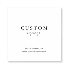 Custom Wedding Signage