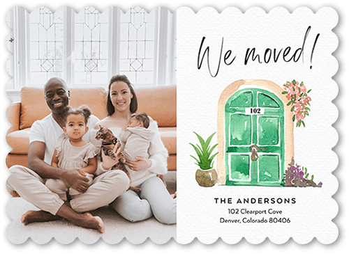 Painterly Passage 5x7 White  Moving Announcement