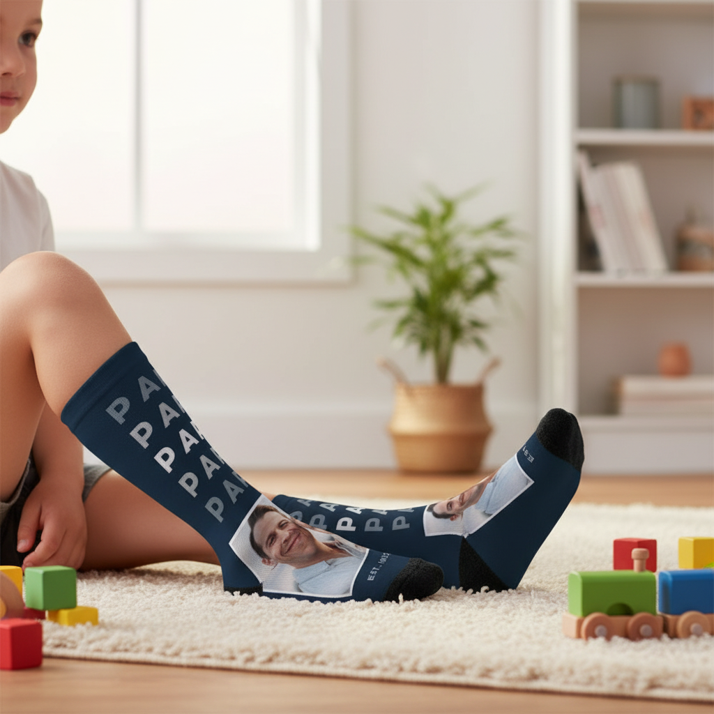 Text Repeat Custom Socks Text Repeat 3.5x14 Black Custom Socks
