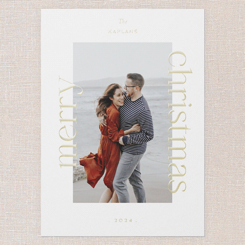 Simple Structure 5x7 White  Holiday Card