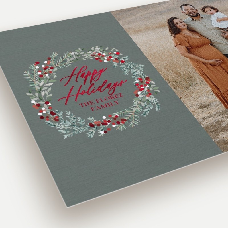 Berry Wreath Holiday Card