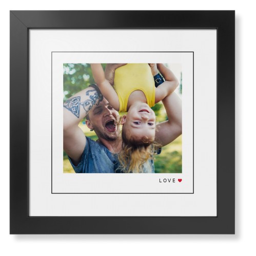 Framed Prints: Modern Love Heart Black Contemporary Frame White Top Mat Black Bottom Mat 12x12 White 1 Photo Shutterfly