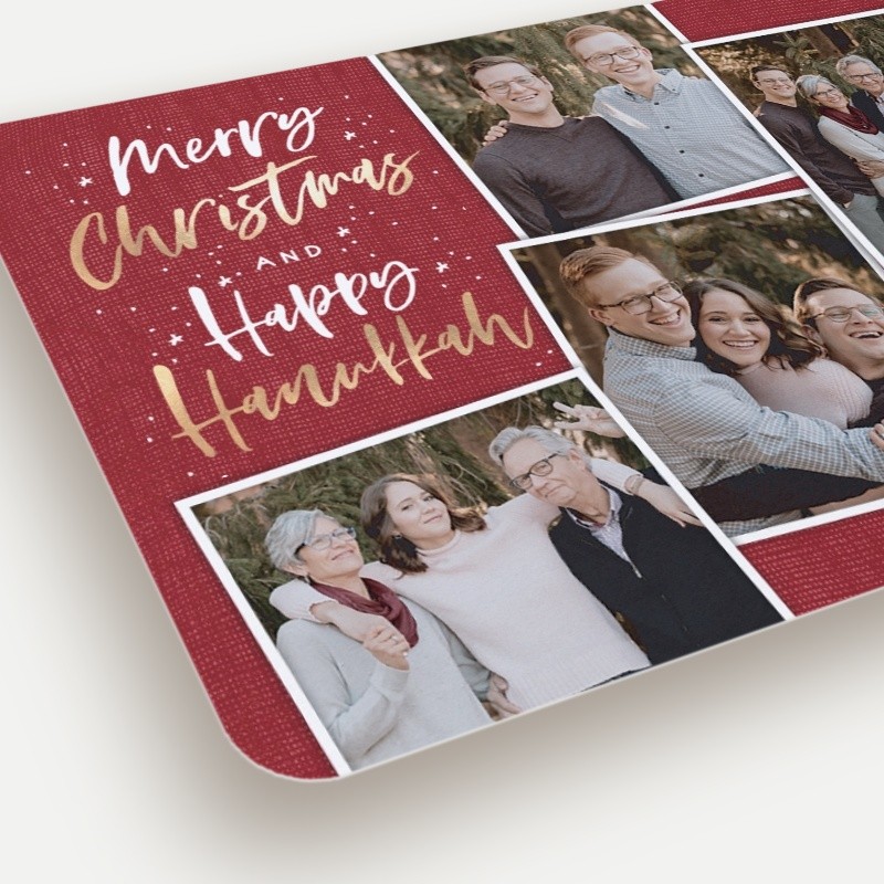 Glad Merry Hanukkah Card Glad Merry 5x7 Red Hanukkah Card
