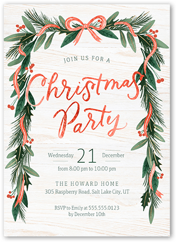 Elegant Holiday Invitation Cards
