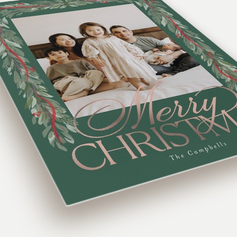 Draped Garland Holiday Card