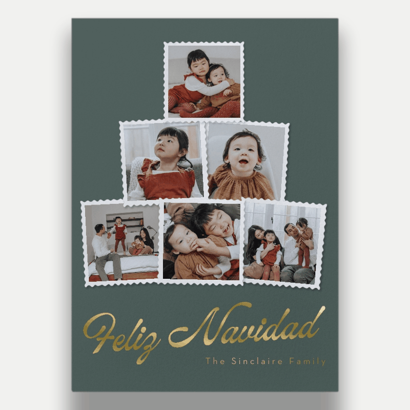 Photo Tree Stack Holiday Card