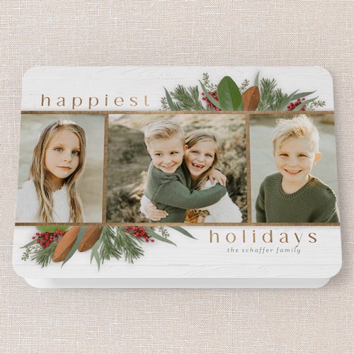 Fantastic Foliage 5x7 White  Holiday Card