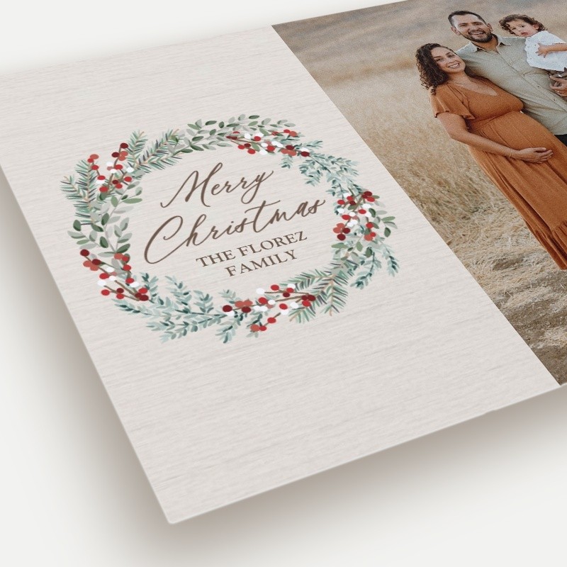 Berry Wreath Holiday Card