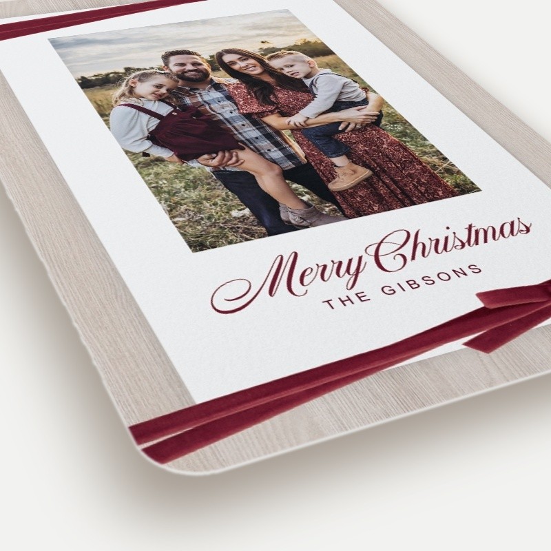 Elegant Bow Frame Holiday Card
