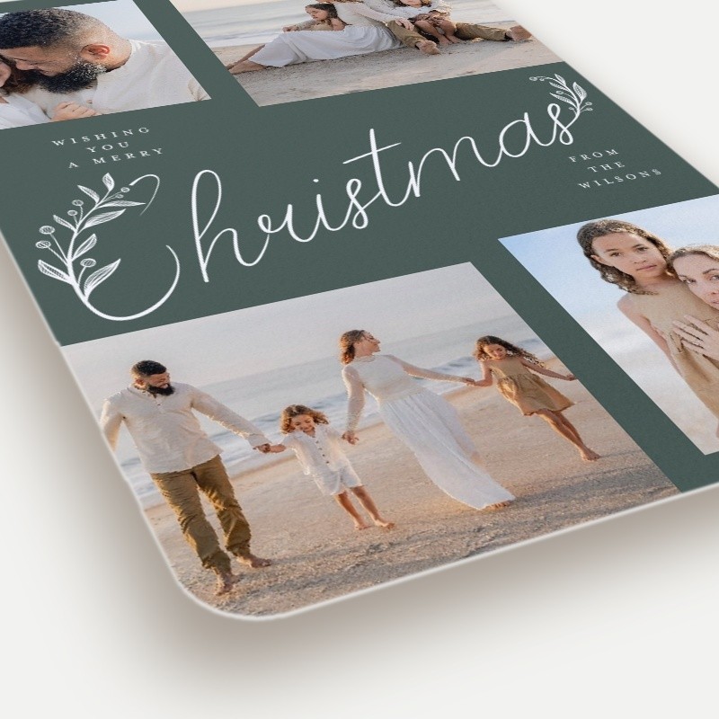 Botanical Script Holiday Card
