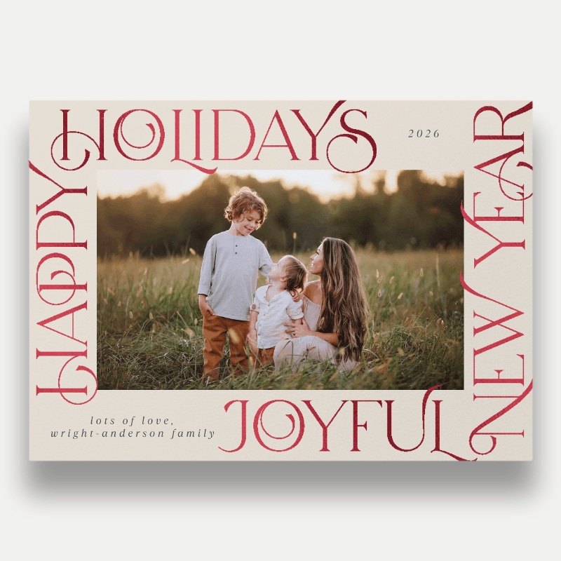 Word Frame Holiday Card