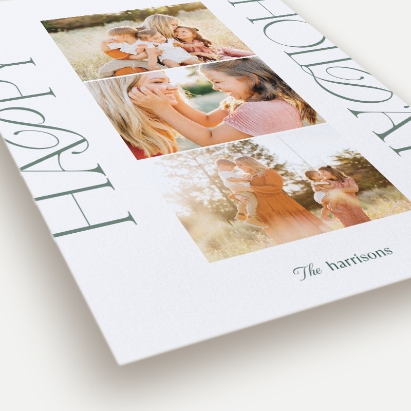 Tall Serif Holiday Card