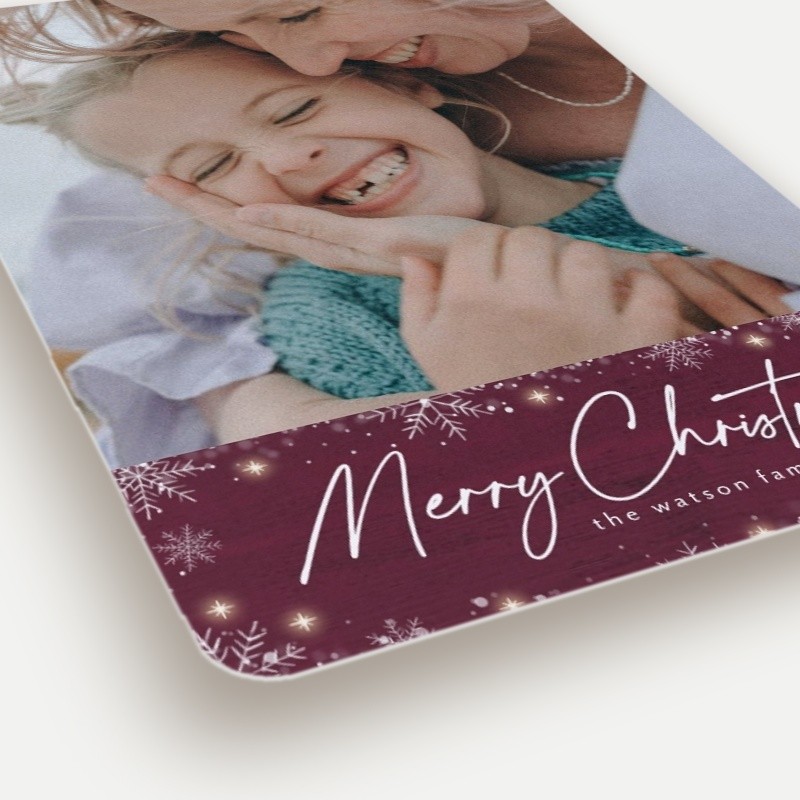 Snowflurry Script Holiday Card