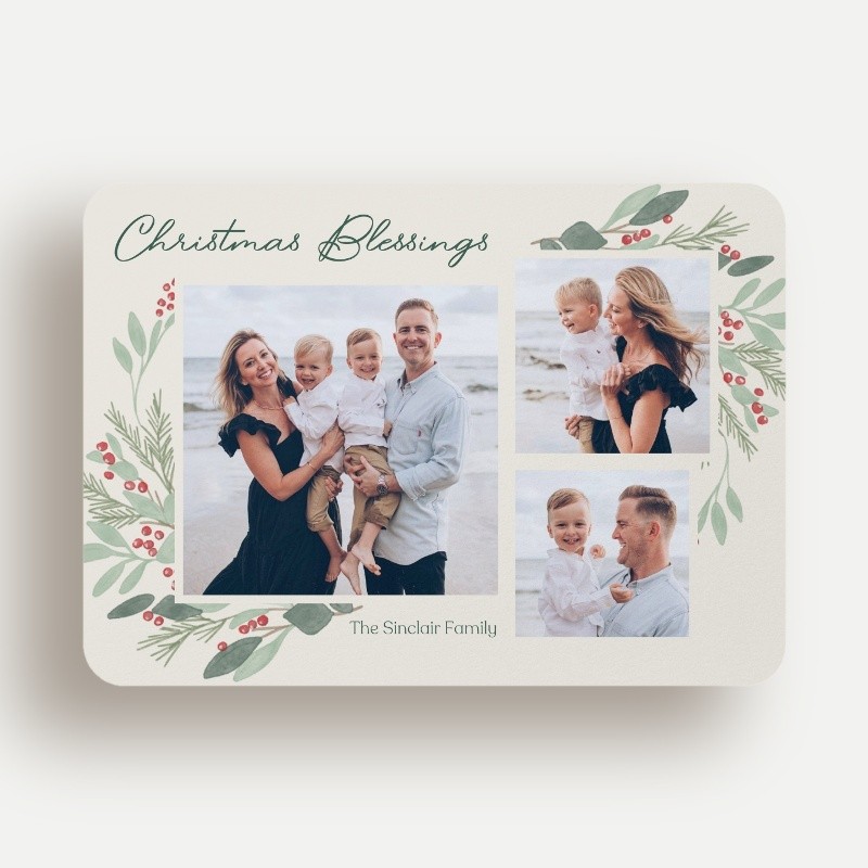 Berry Foliage Holiday Card