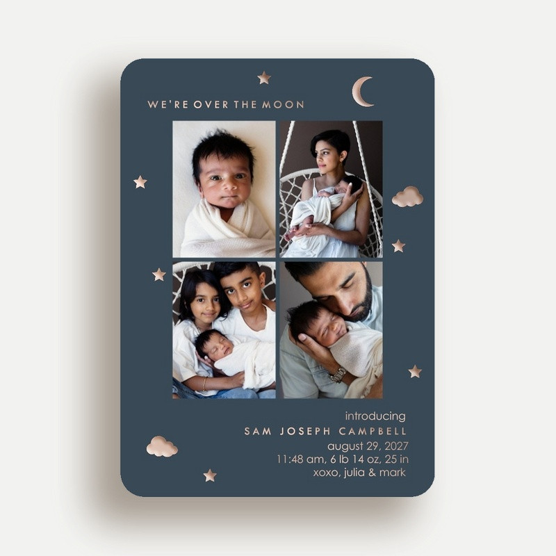 Modern Minimalist Birth Announcements