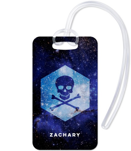 Active Skull And Bones 2x4 Blue  Luggage Tag