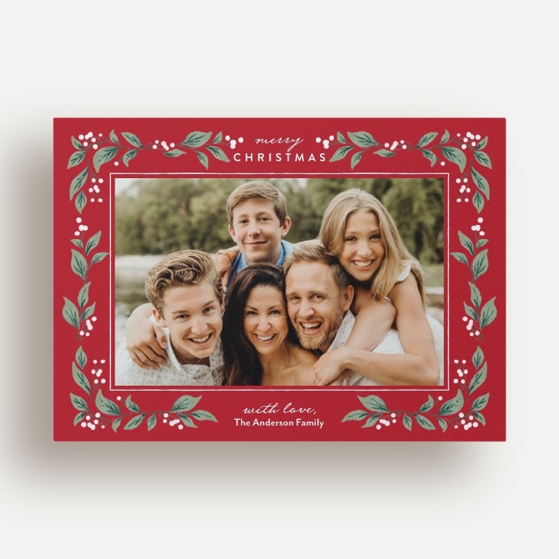 Botanical Border Holiday Card