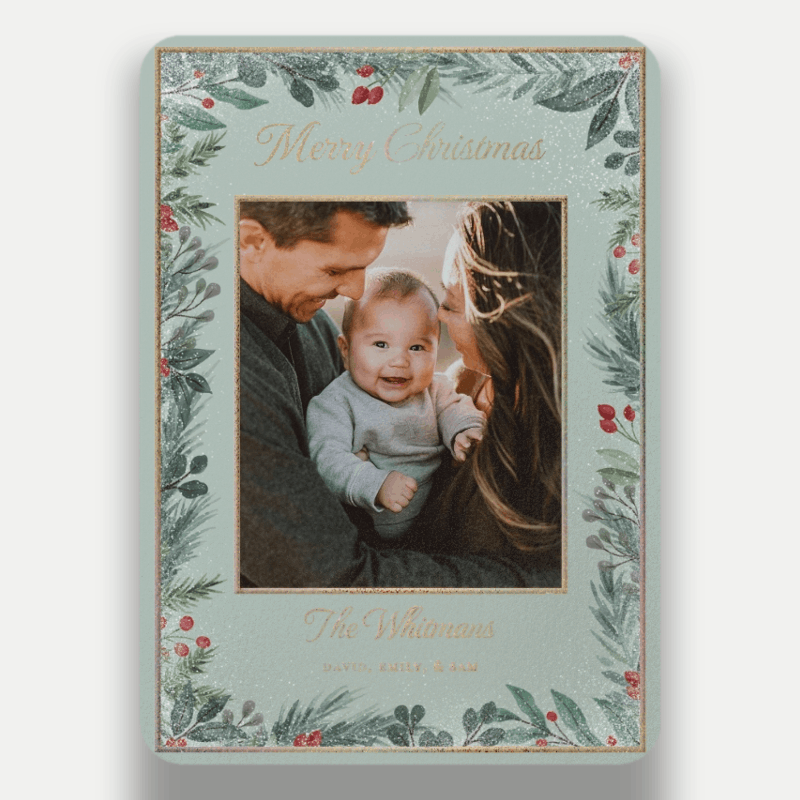 Berry Greenery Holiday Card