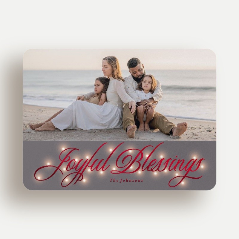 Glowing Flourish Holiday Card