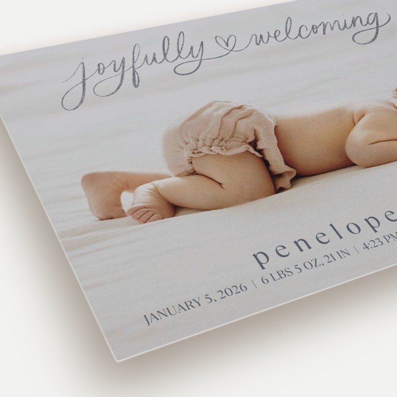 joyful welcome Birth Announcement